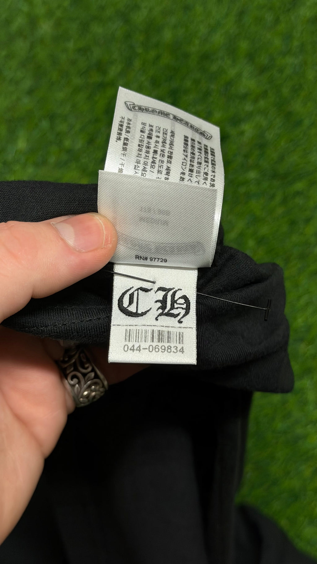 Chrome Hearts vertical logo zip-up hoodie