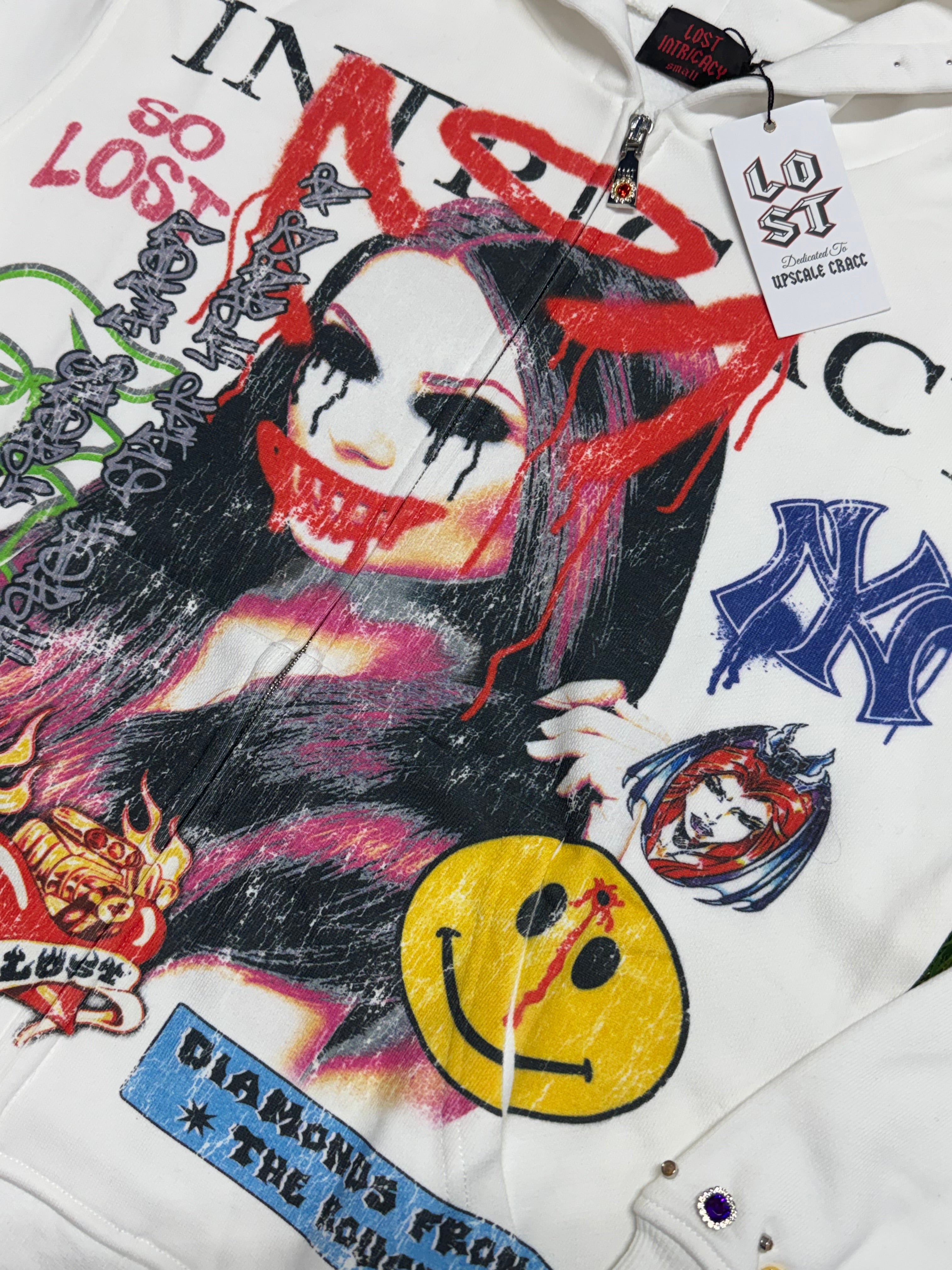 "Lost Intricacy" Front Page Zip-Up Hoodie