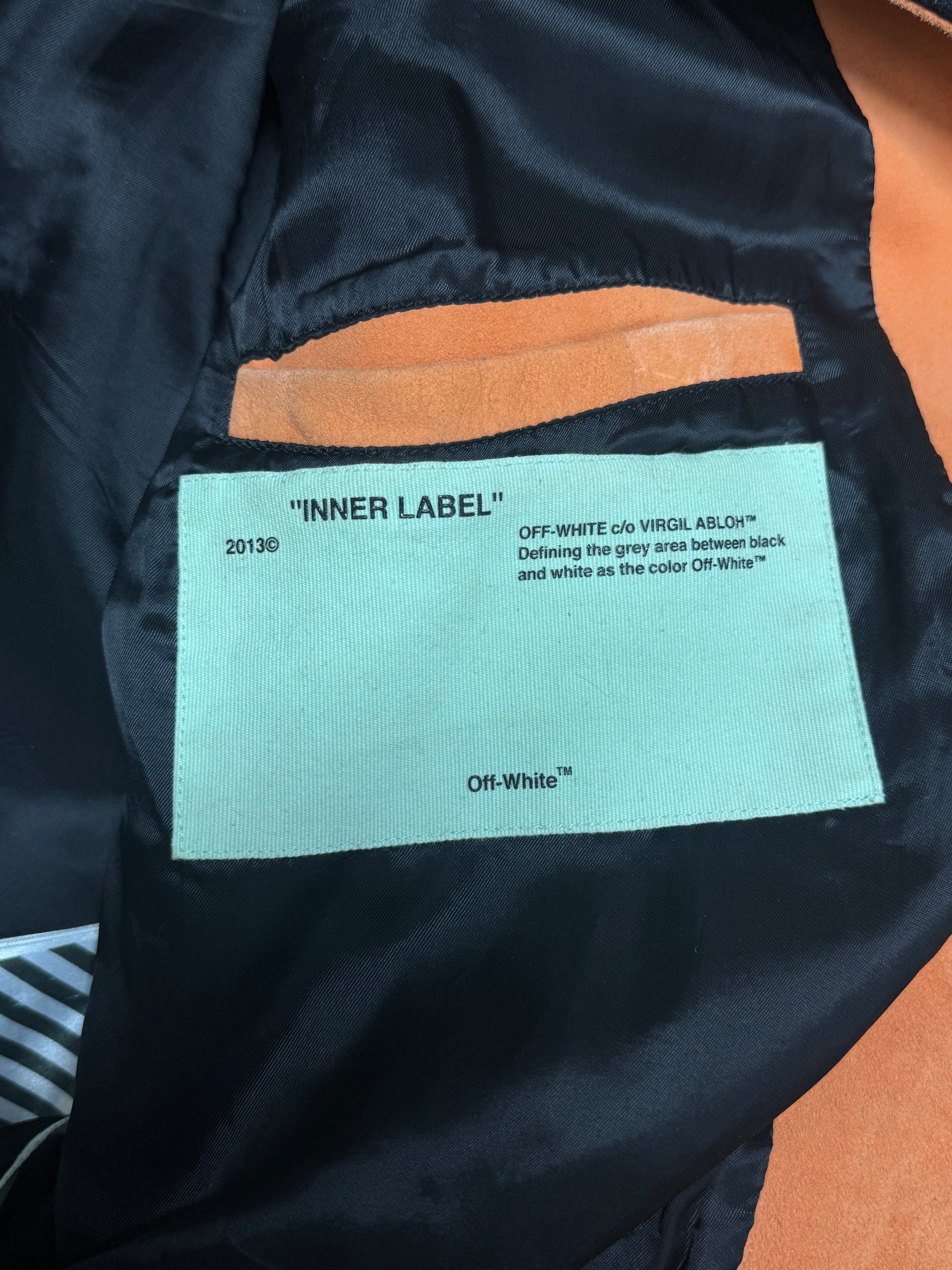 PRE OWNED - Off-White Temperature Eagle Patch Varsity Jacket