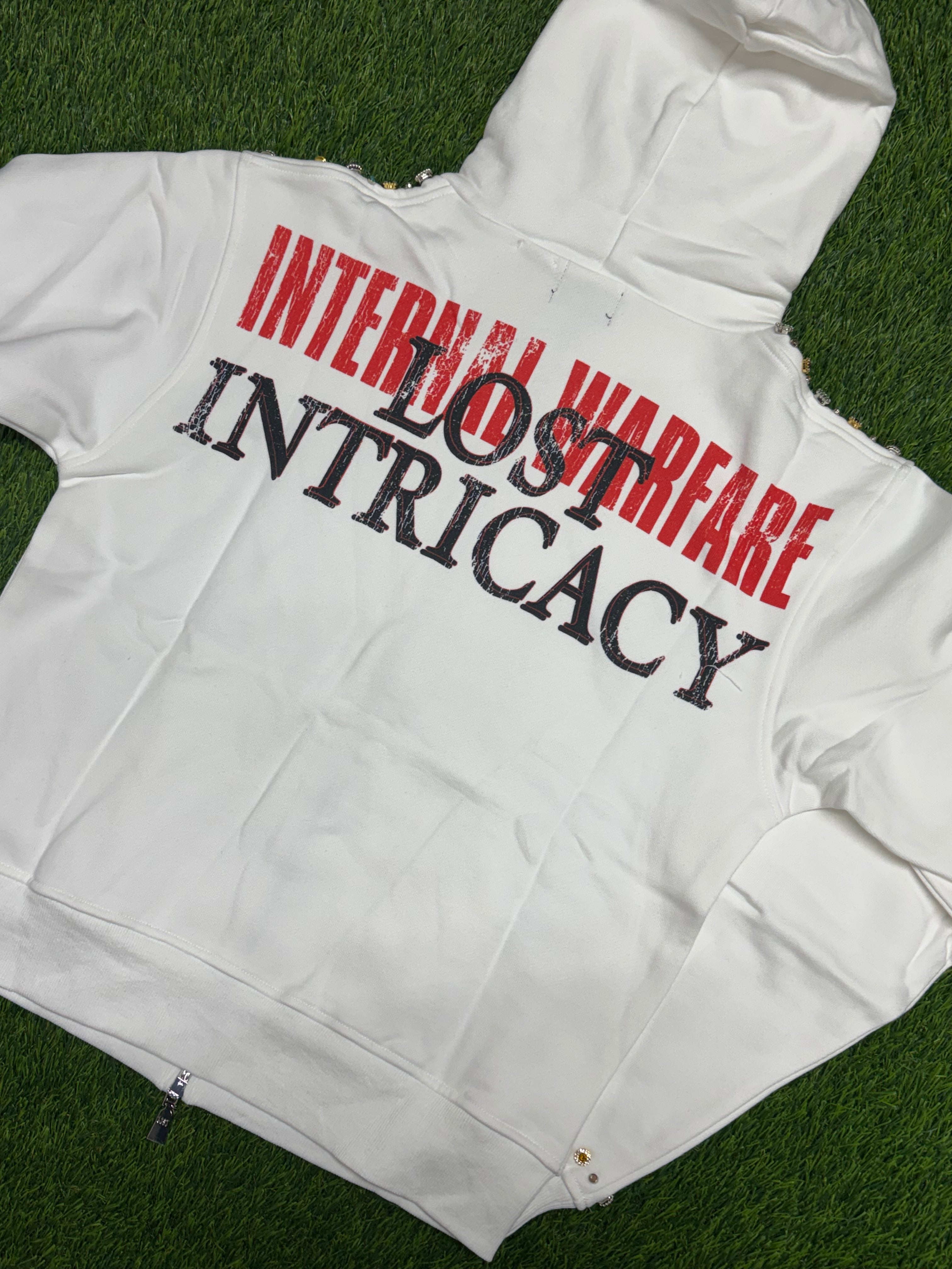 "Lost Intricacy" Front Page Zip-Up Hoodie