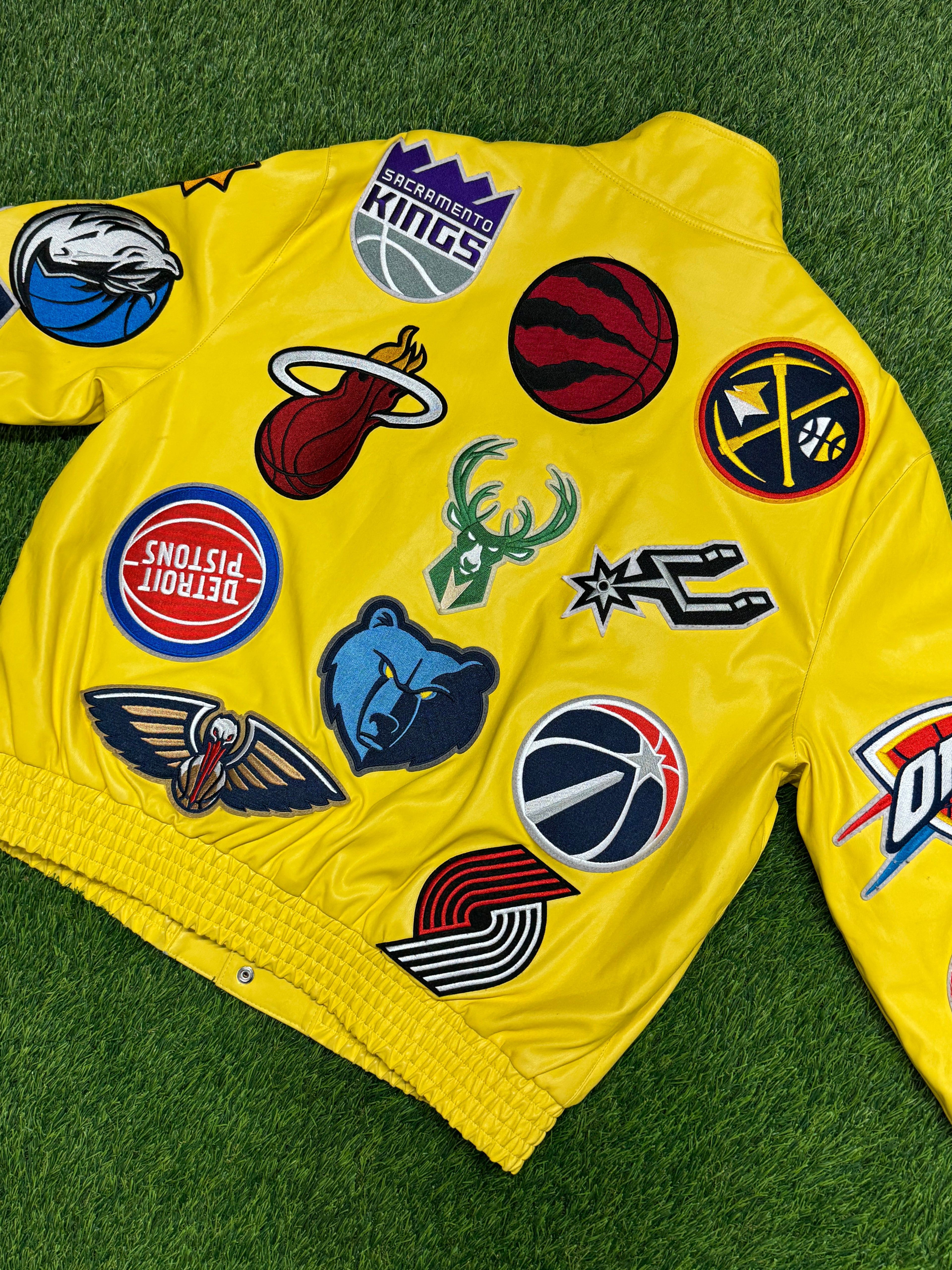PRE - OWNED Jeff Hamilton NBA Teams Collage Jacket