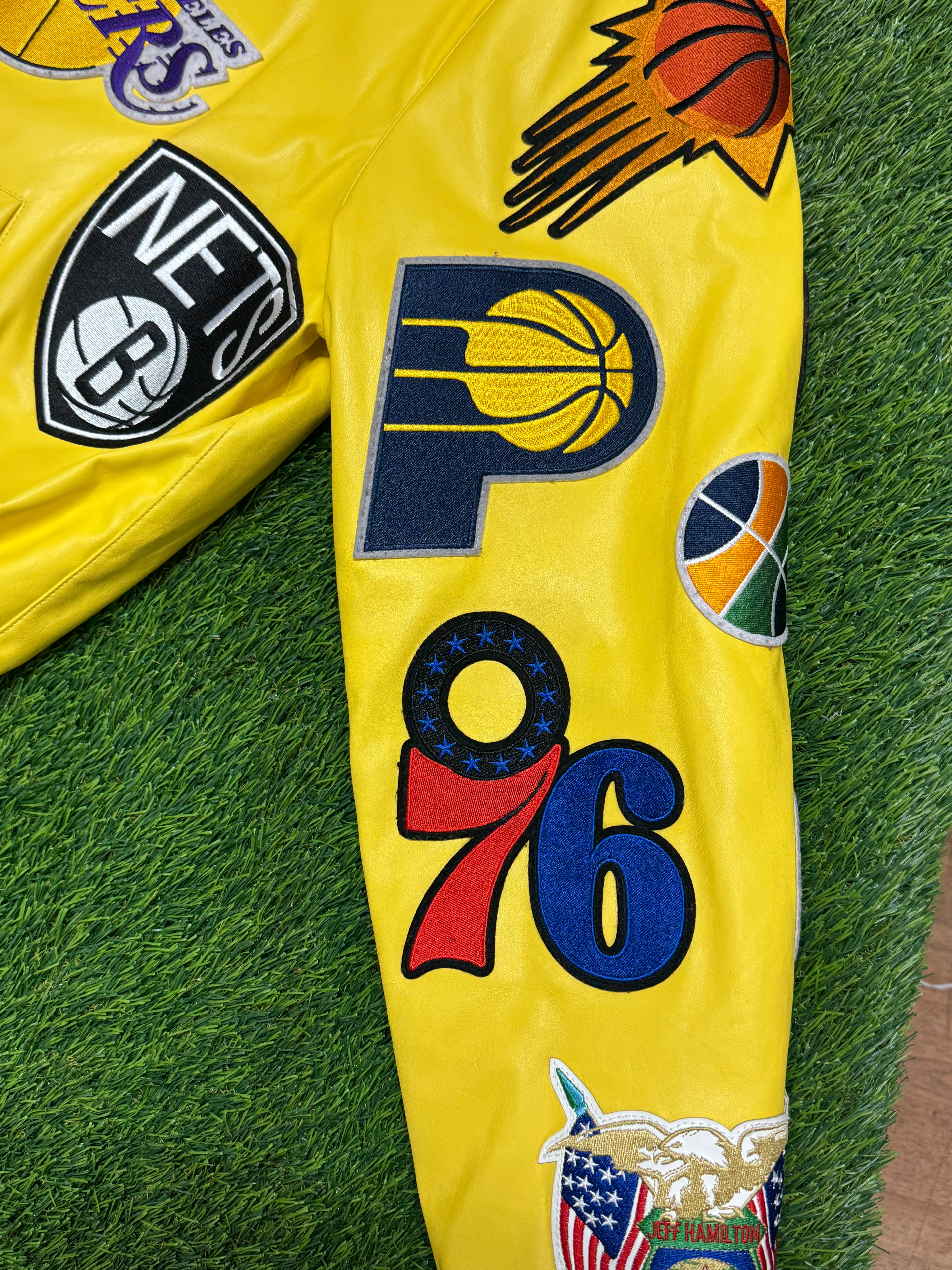 PRE - OWNED Jeff Hamilton NBA Teams Collage Jacket