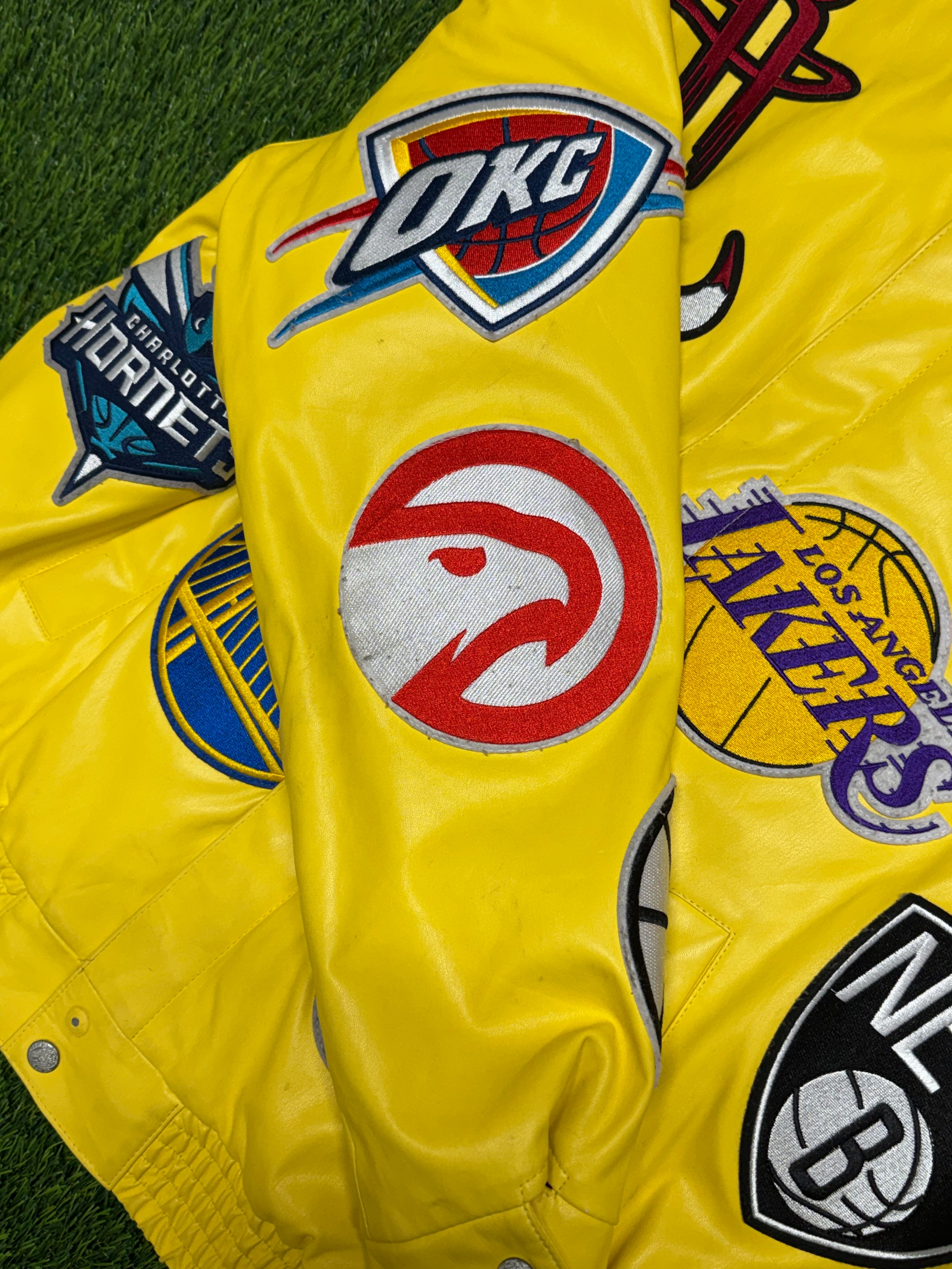 PRE - OWNED Jeff Hamilton NBA Teams Collage Jacket