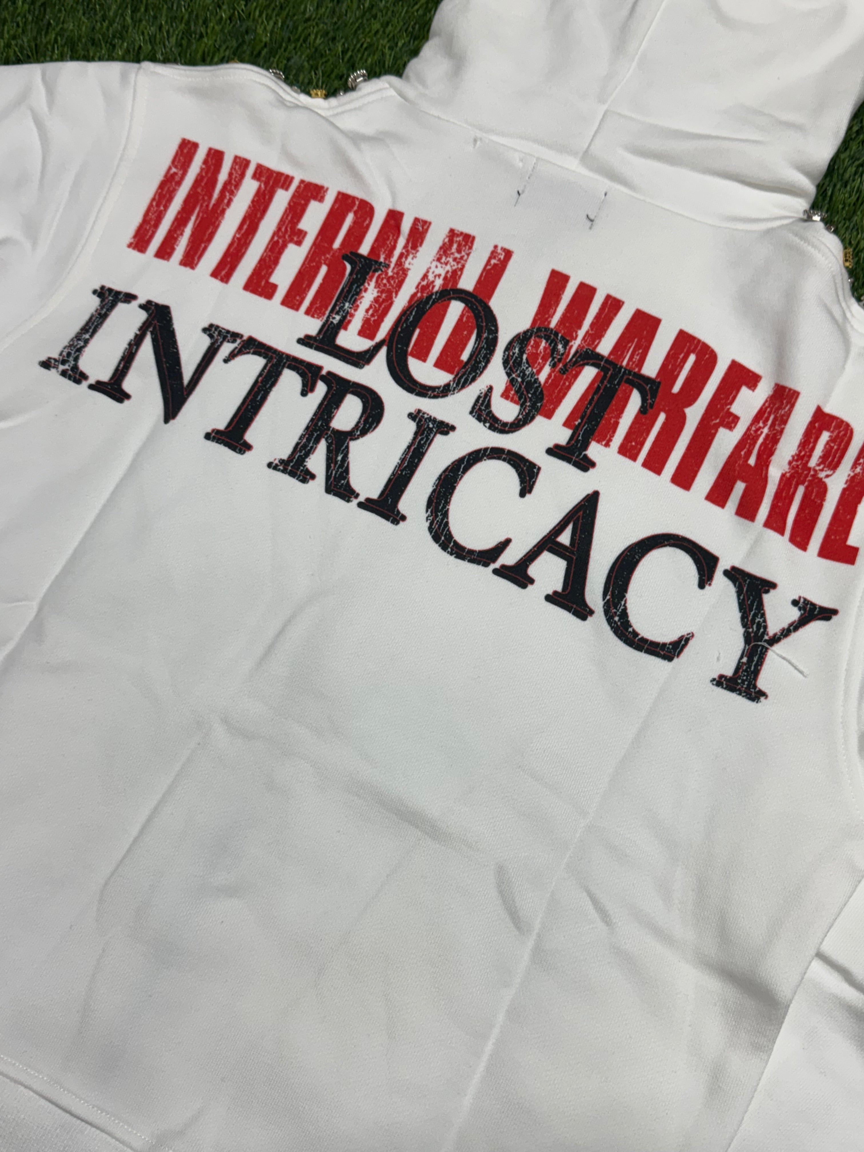"Lost Intricacy" Front Page Zip-Up Hoodie