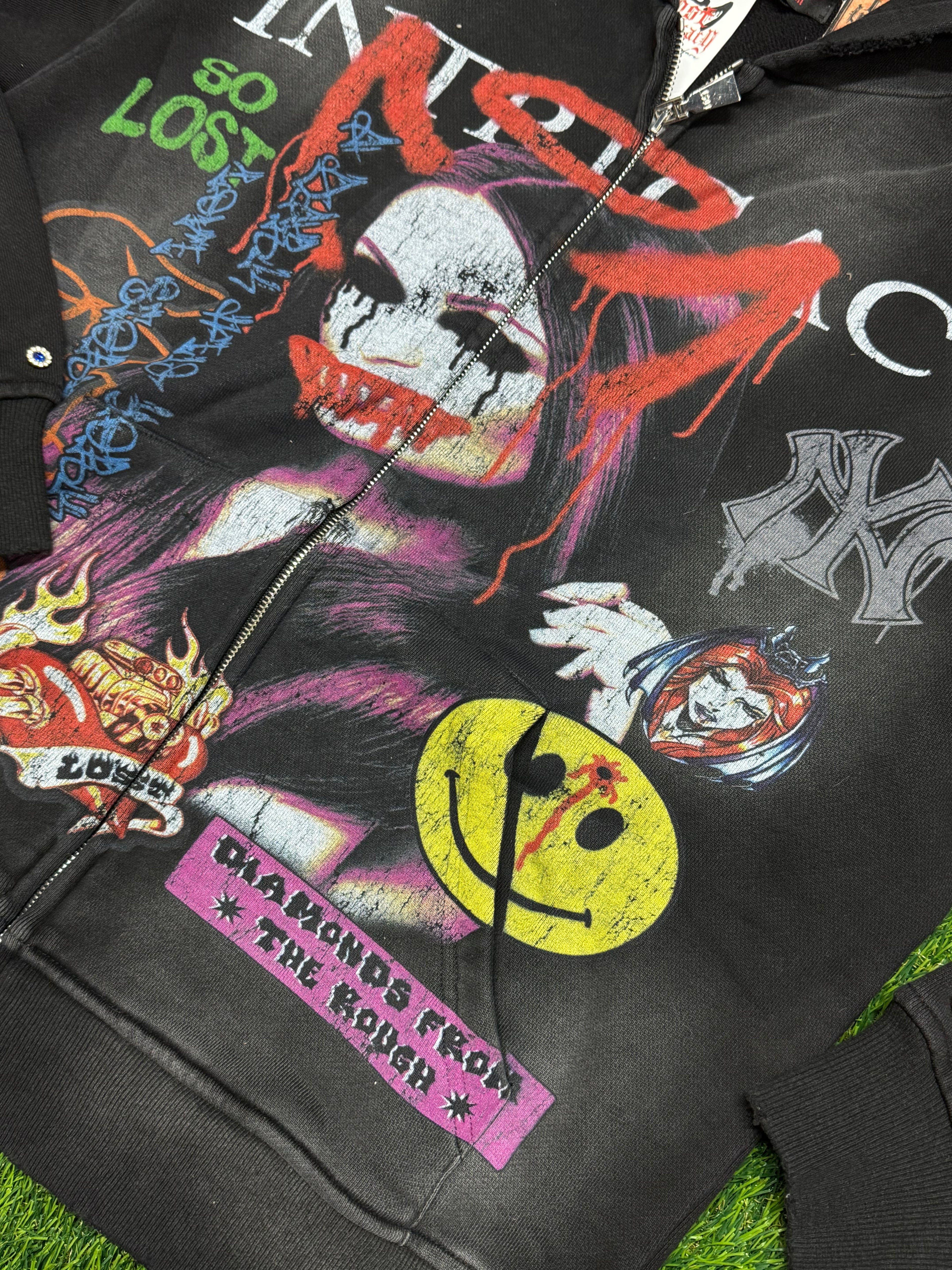 “Lost Intricacy” Front Page Zip-Up Hoodie