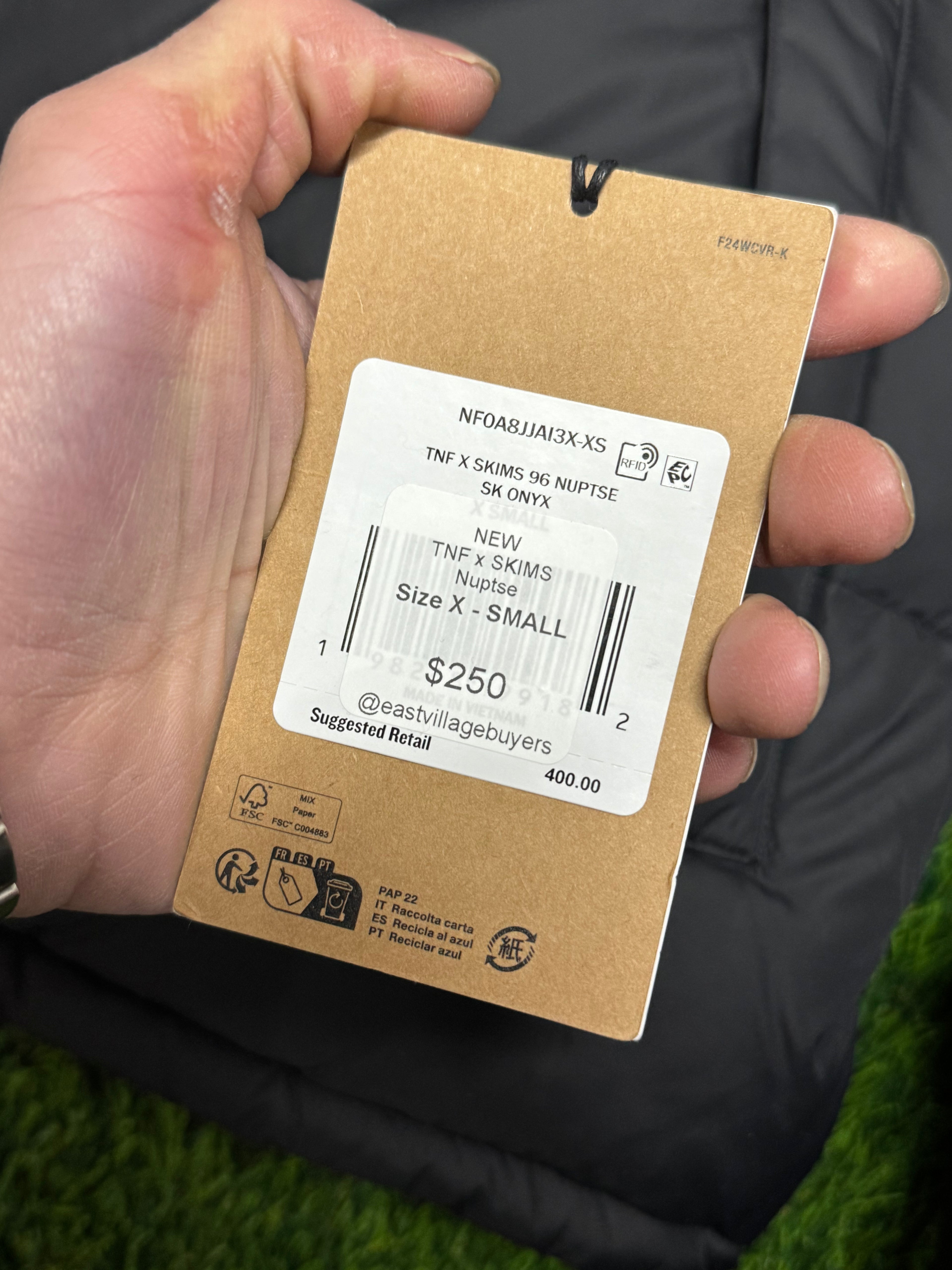 The North Face X Skims 96 Nuptse In Black