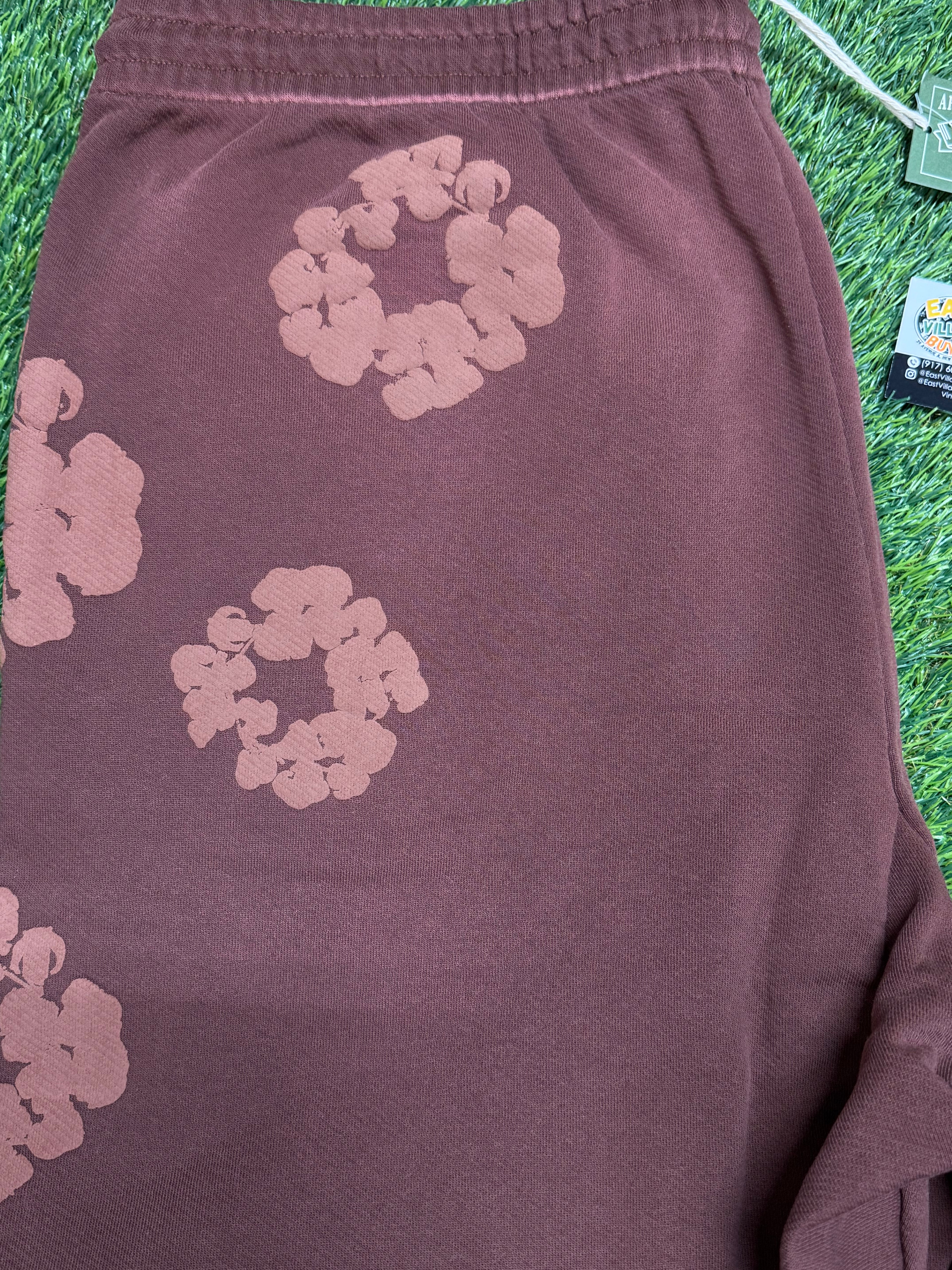 Denim Tears Mono Cotton Wreath sweatpants In Brown