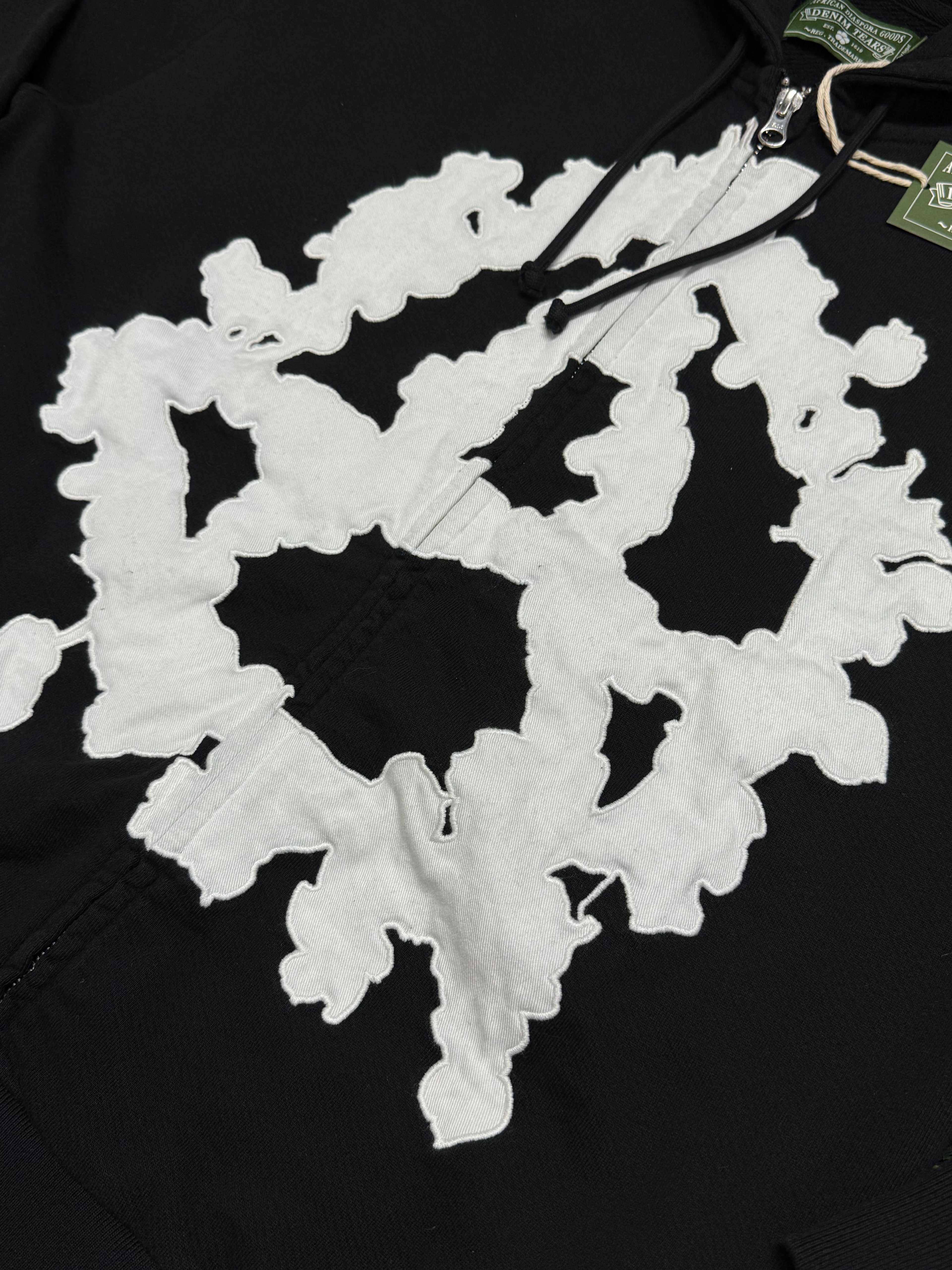 Denim Tears Anarchy Zip Hoodie in Black