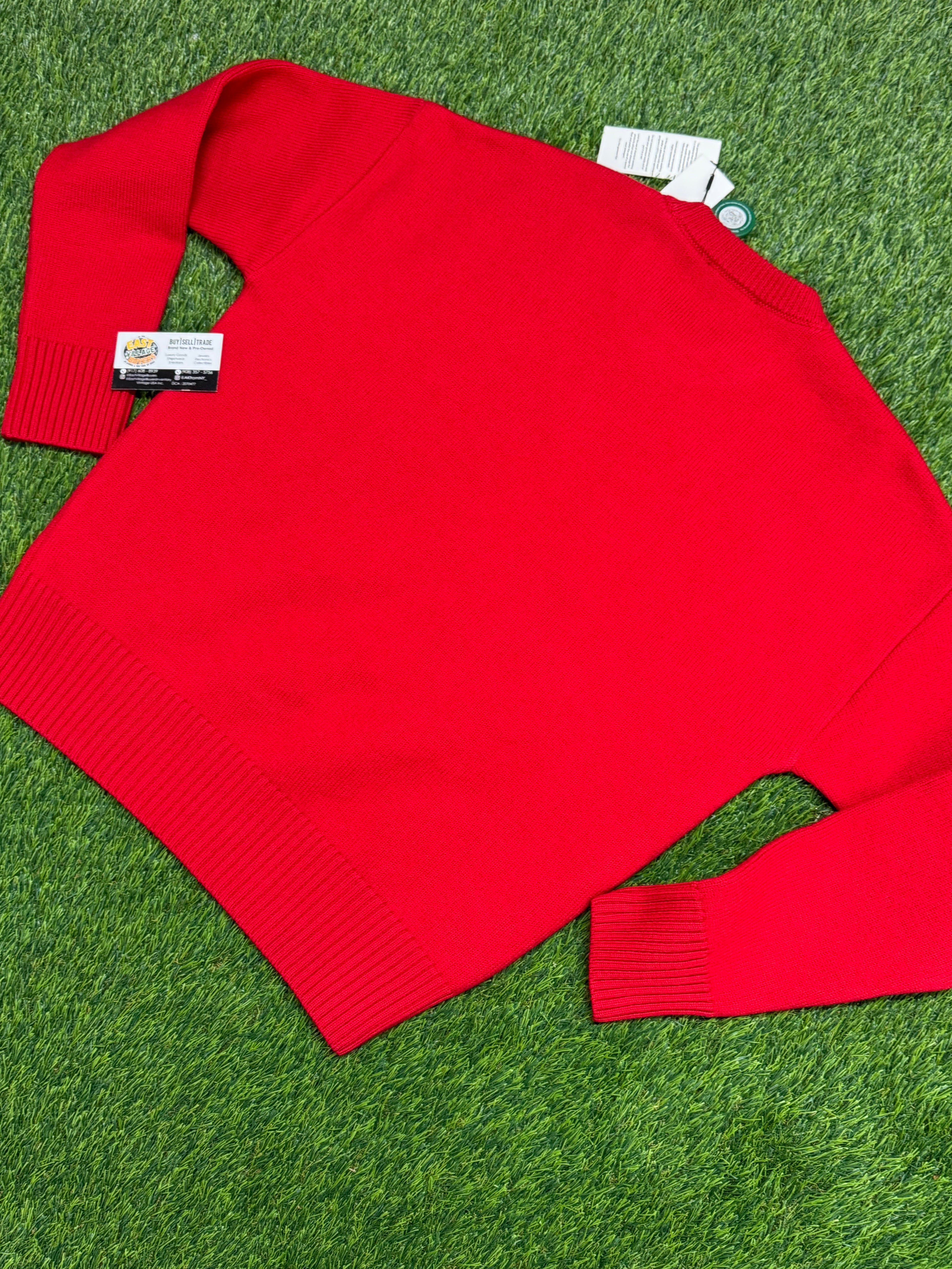 AMI Paris Ami de Coeur virgin wool sweater in red
