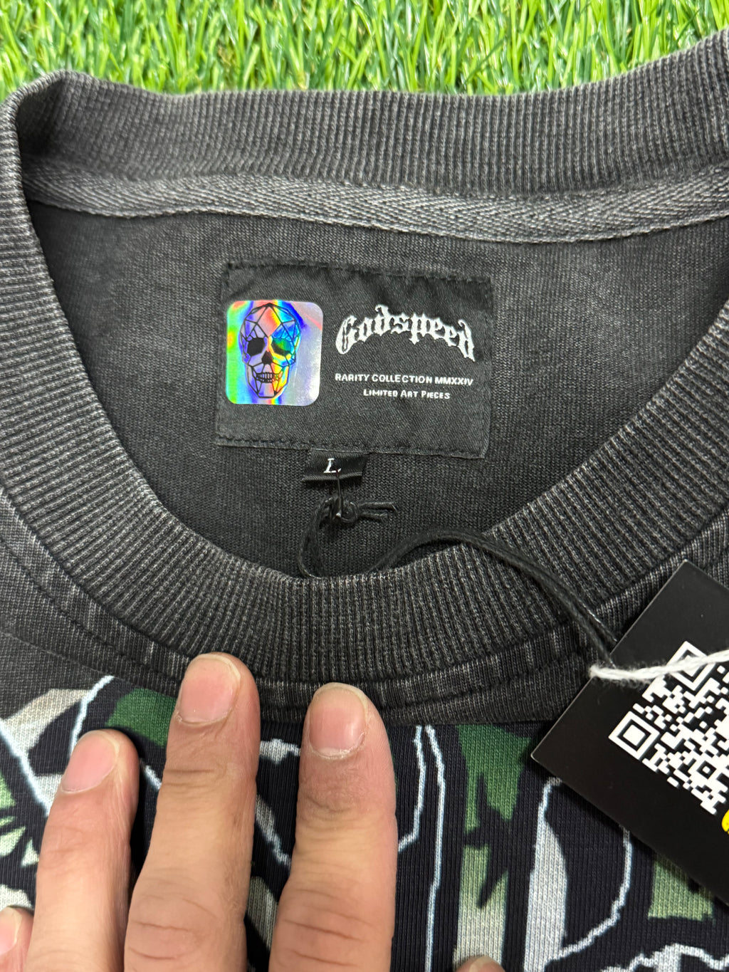 Godspeed New York Airstrike Long Sleeve shirt in washed grey