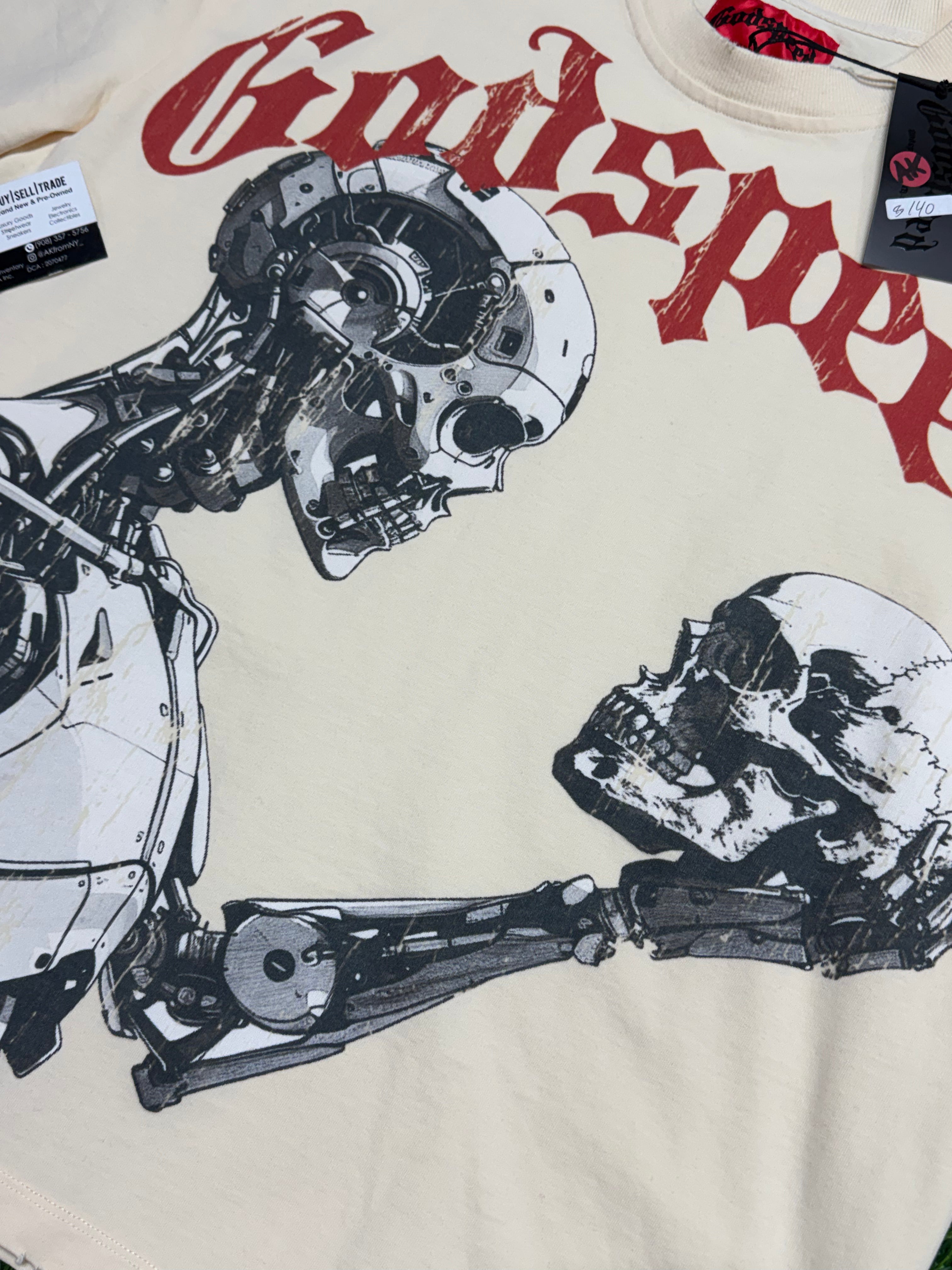 Godspeed Mankind vs AI III T-shirt In Bone