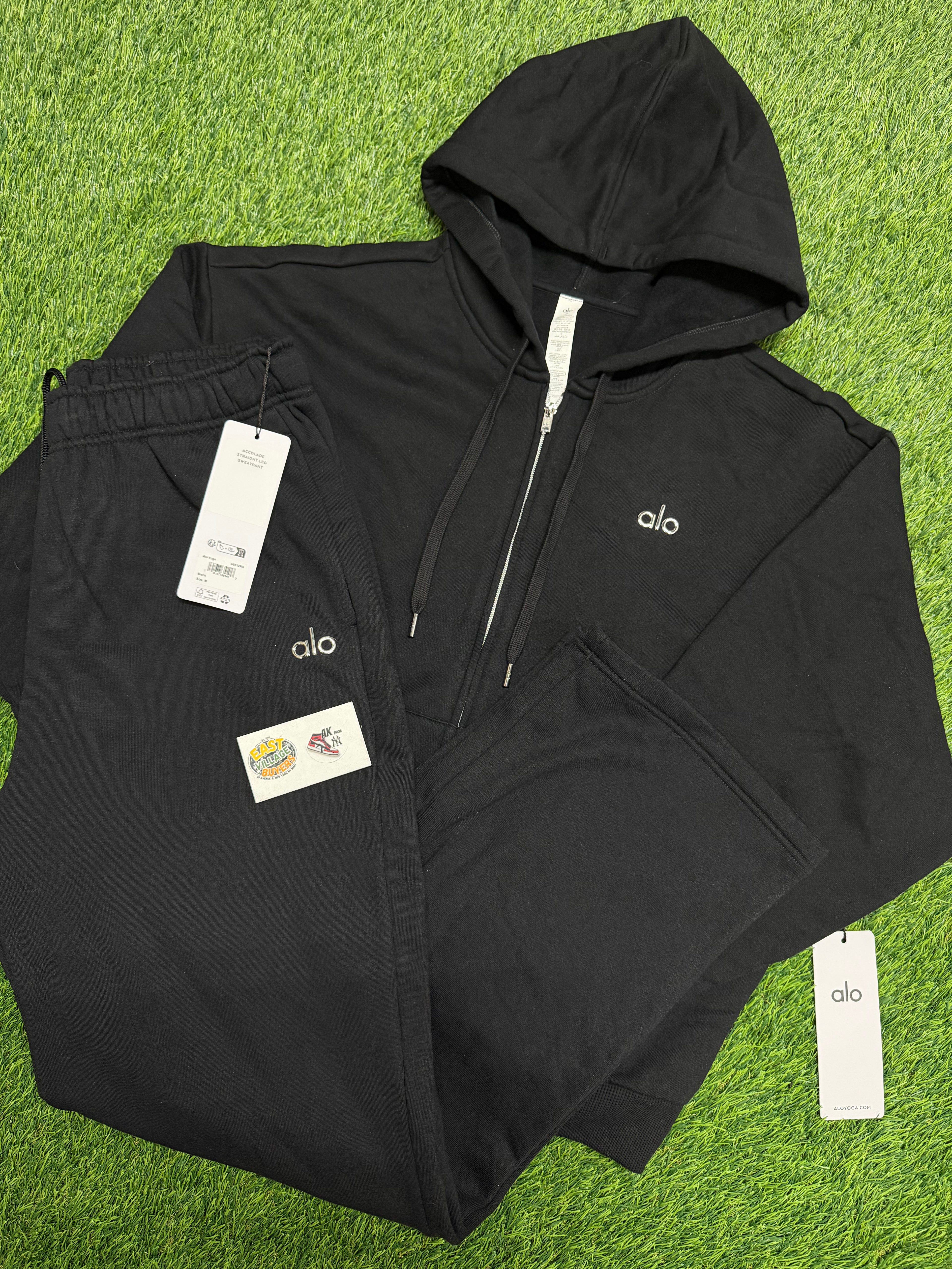 ALO Accolade Full Zip Sweatsuit with Open Leg Pants