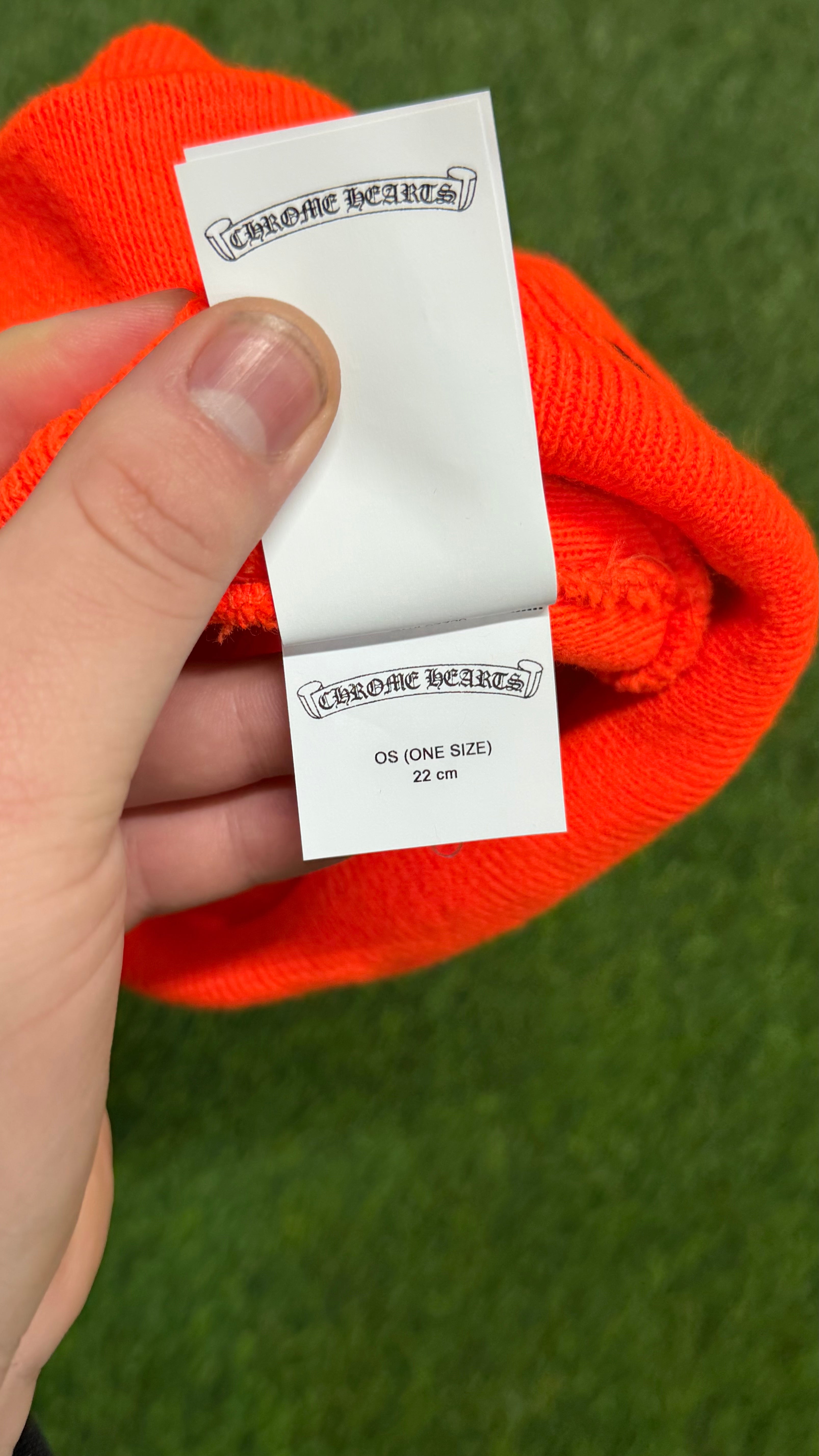 Chrome Hearts CH Logo Beanie in Safety Orange