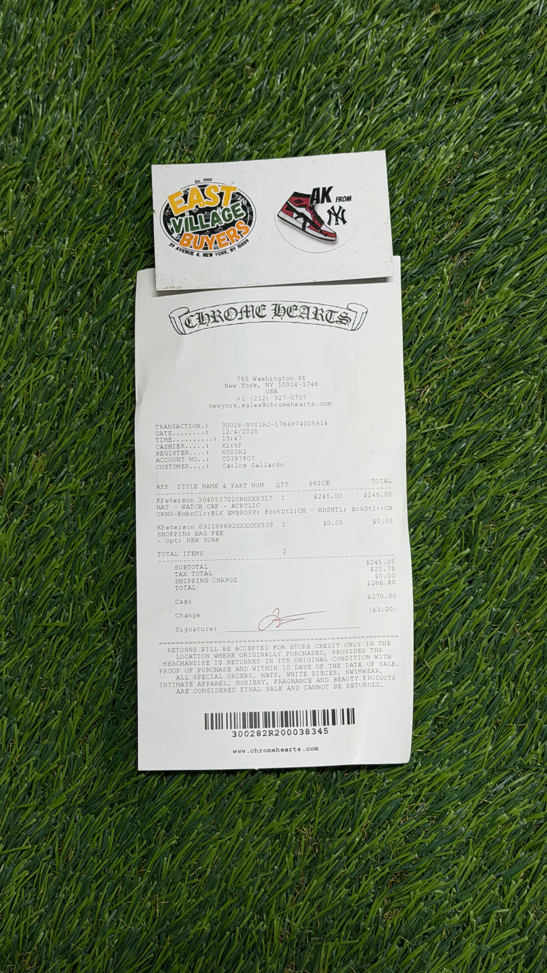 Chrome Hearts CH Logo Beanie in Safety Orange