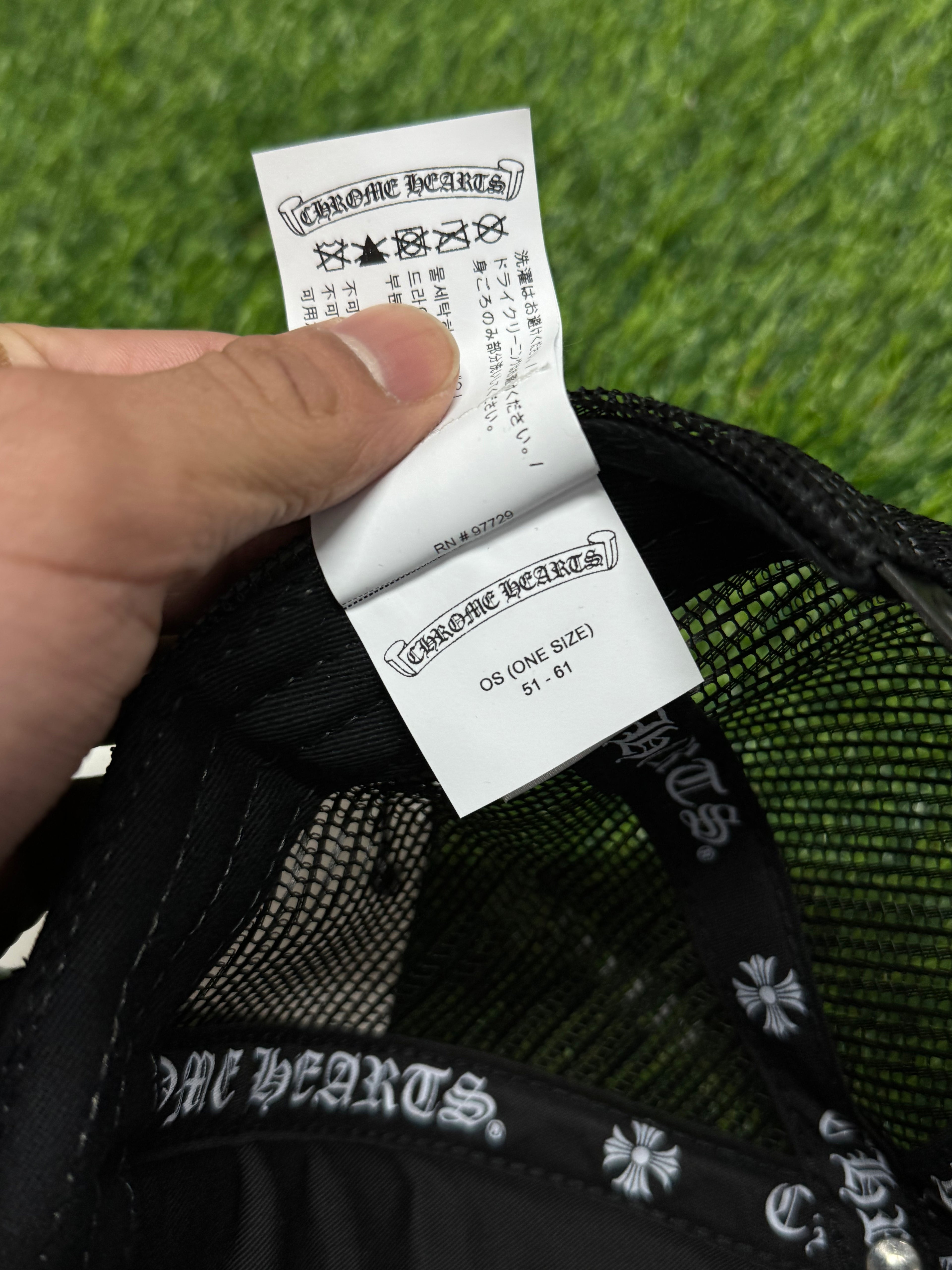 Chrome Hearts Triple Camo Cross Cemetery Trucker Hat in black