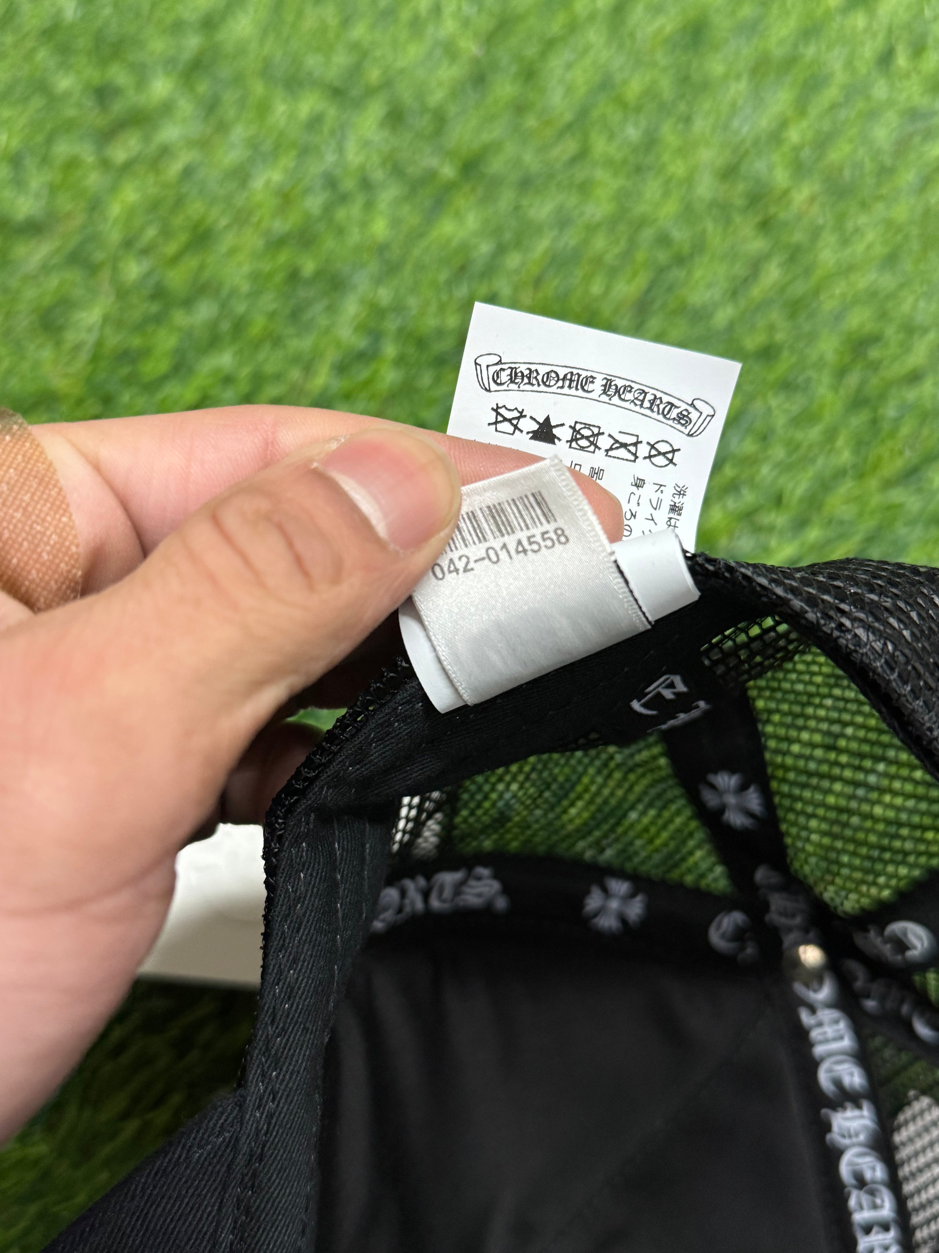 Chrome Hearts Triple Camo Cross Cemetery Trucker Hat in black