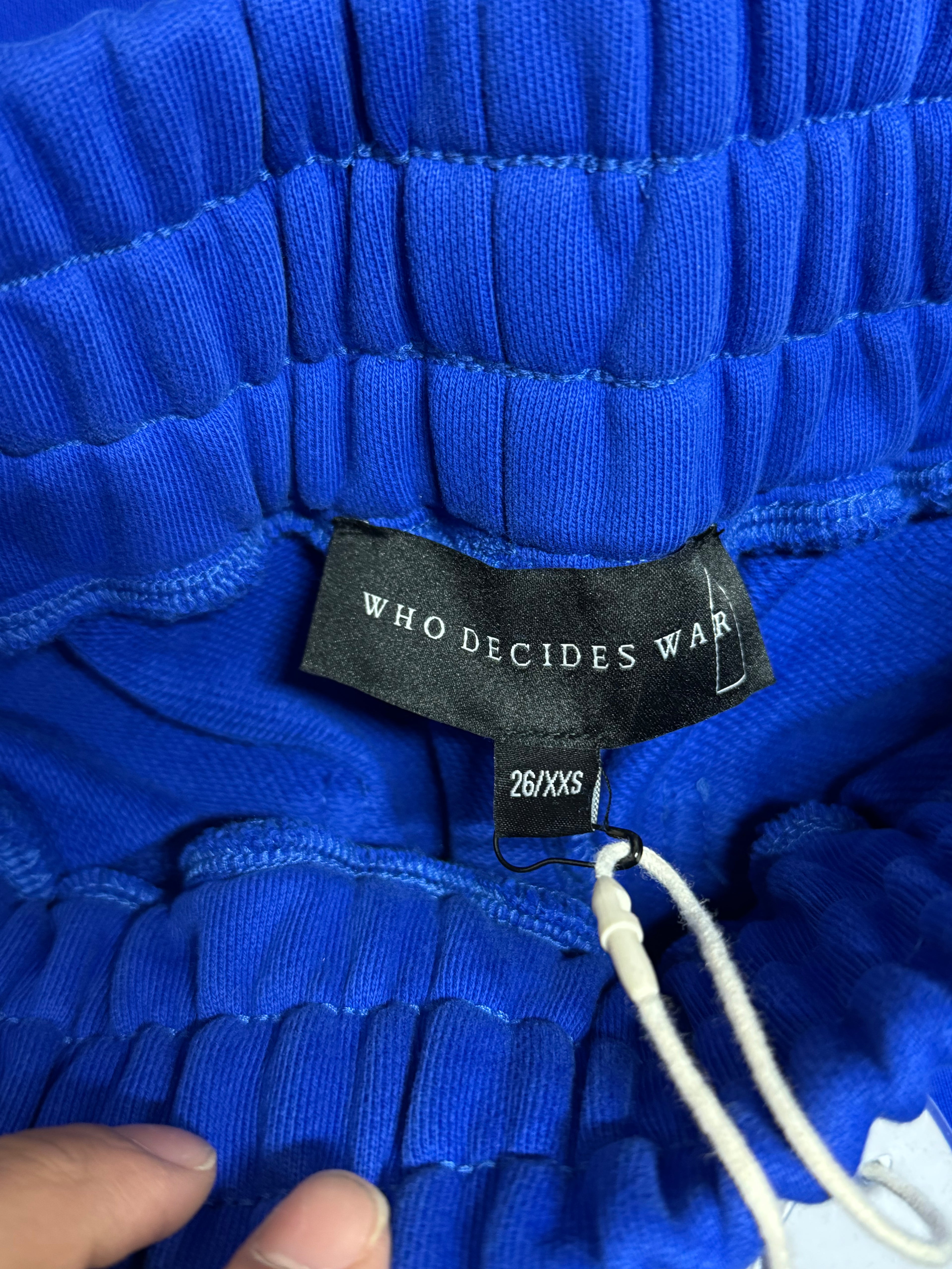 Who Decides War Rhinestone Sweatpants In Blue