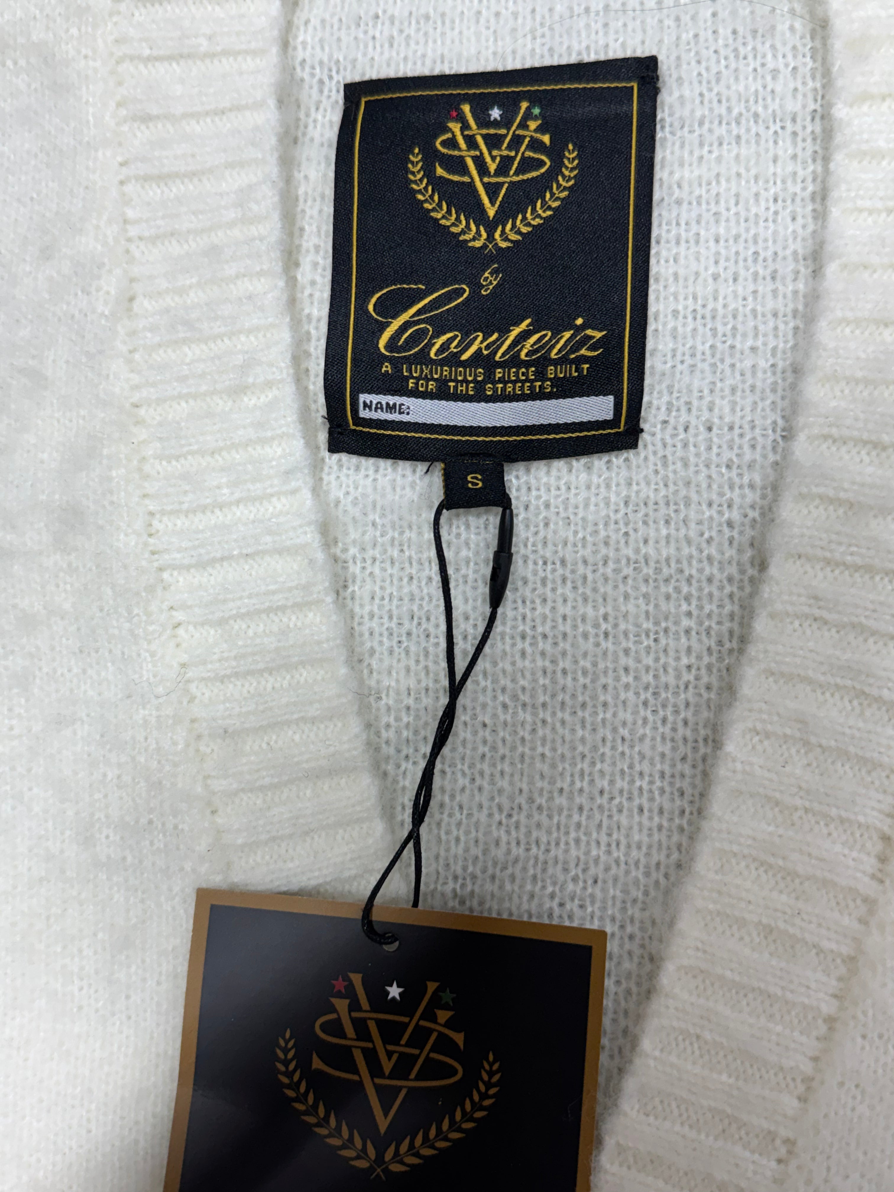 Corteiz College Knitwear Cardigan in Cream