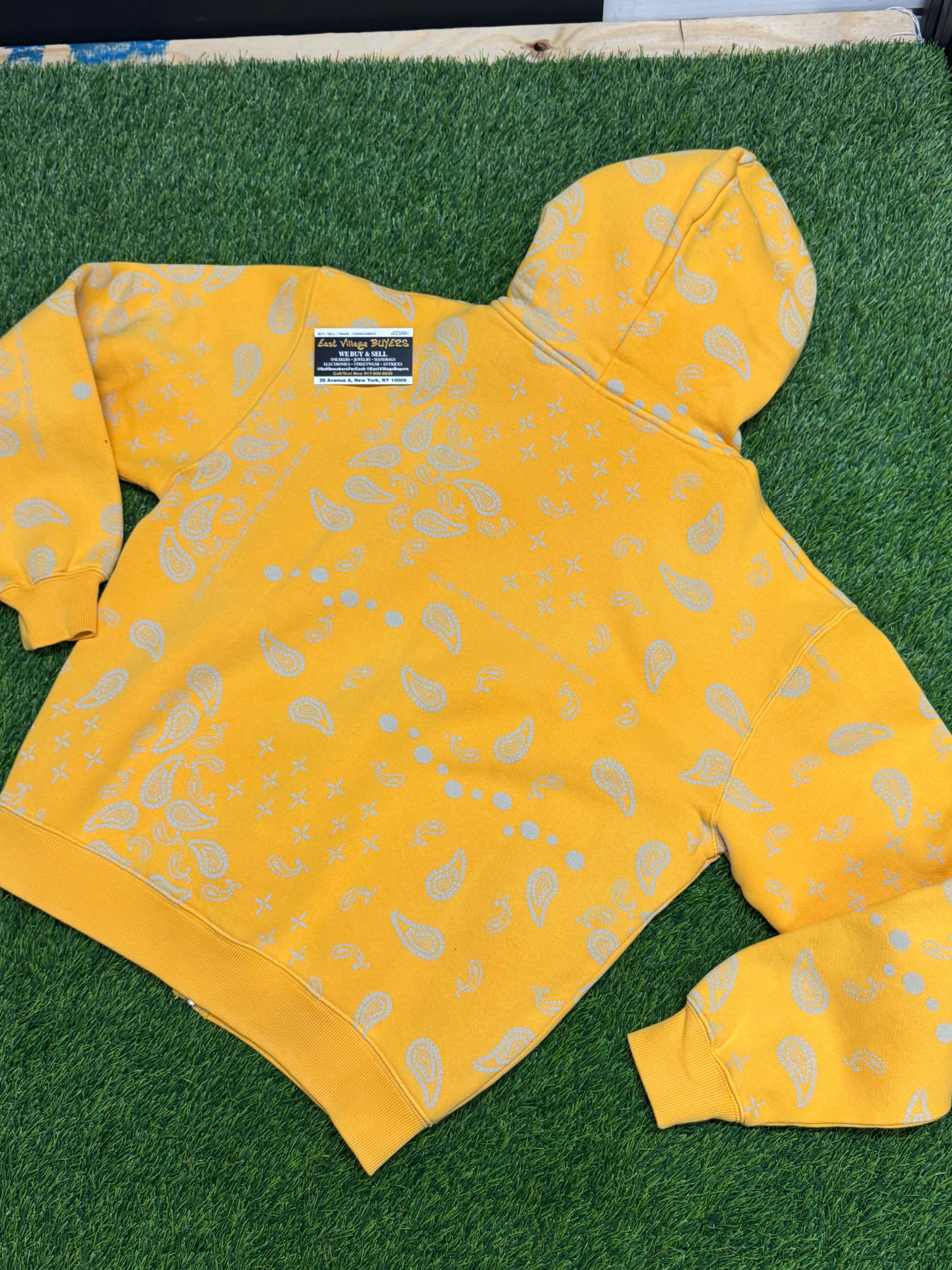 Eric Emanuel EE Paisley Zip-Up Sweater In Yellow