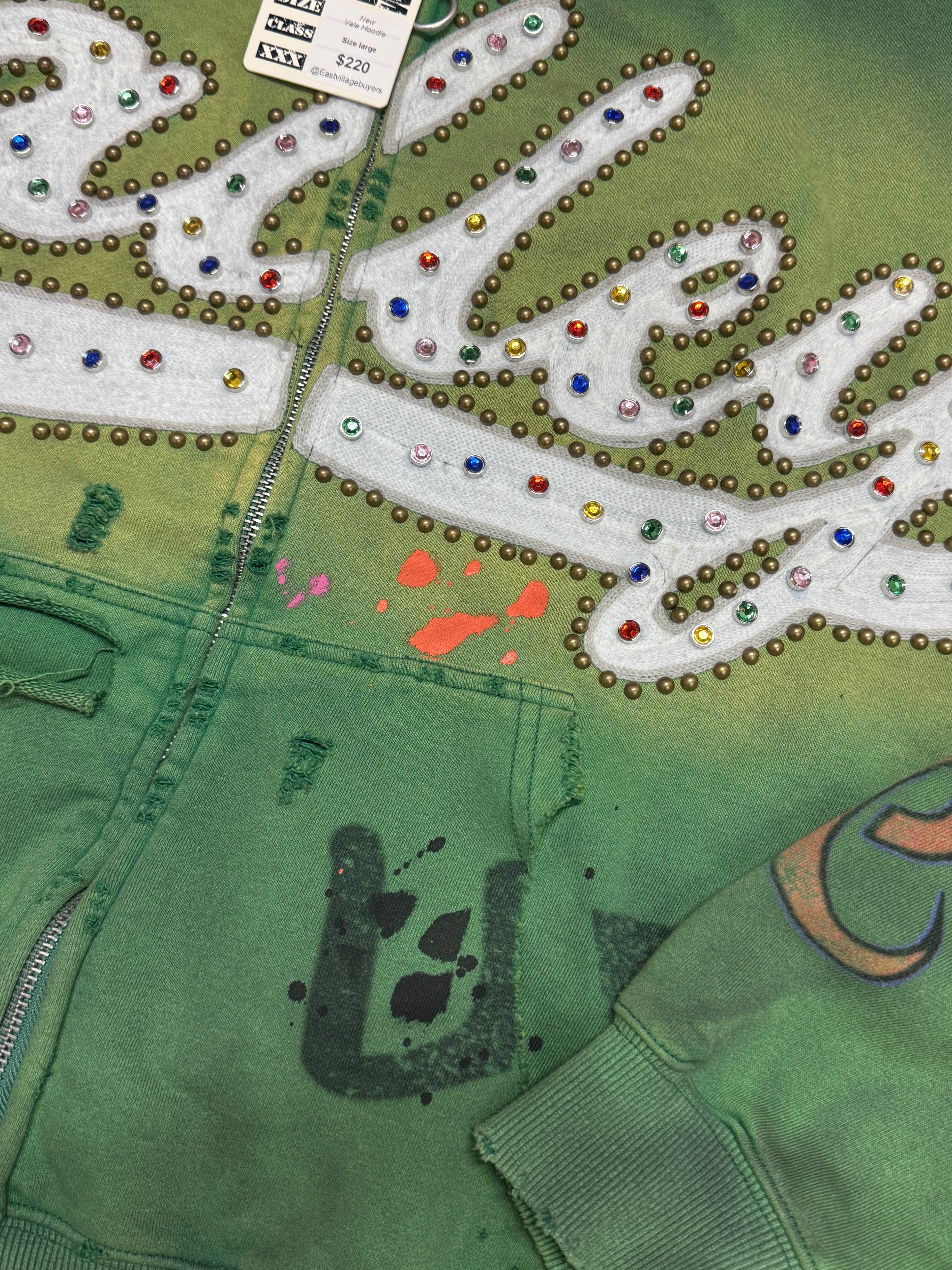 Vale Forever Inferno Zip Up Hoodie in Green