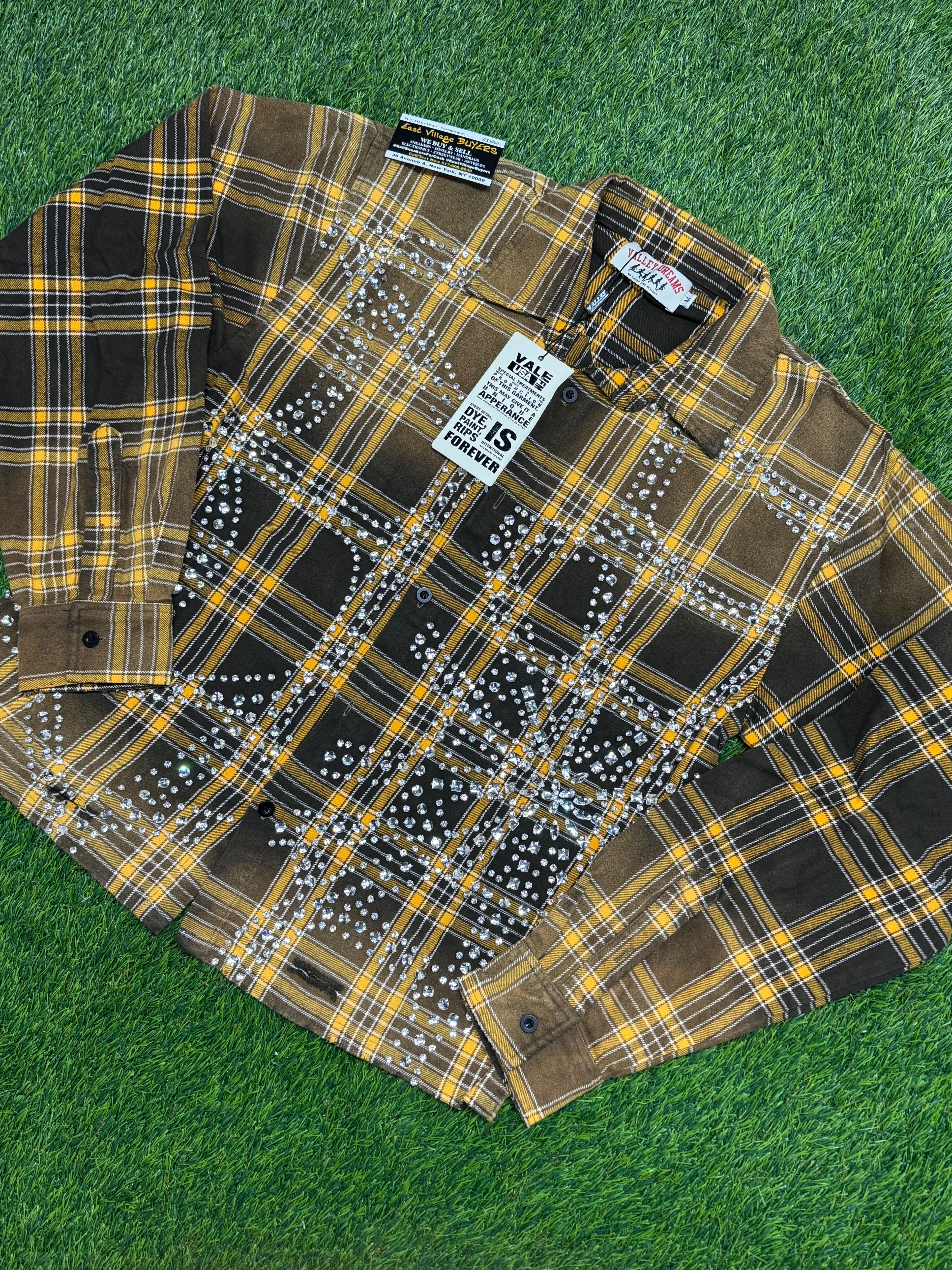 Vale Forever Rhinestone Chocolate Flannel
