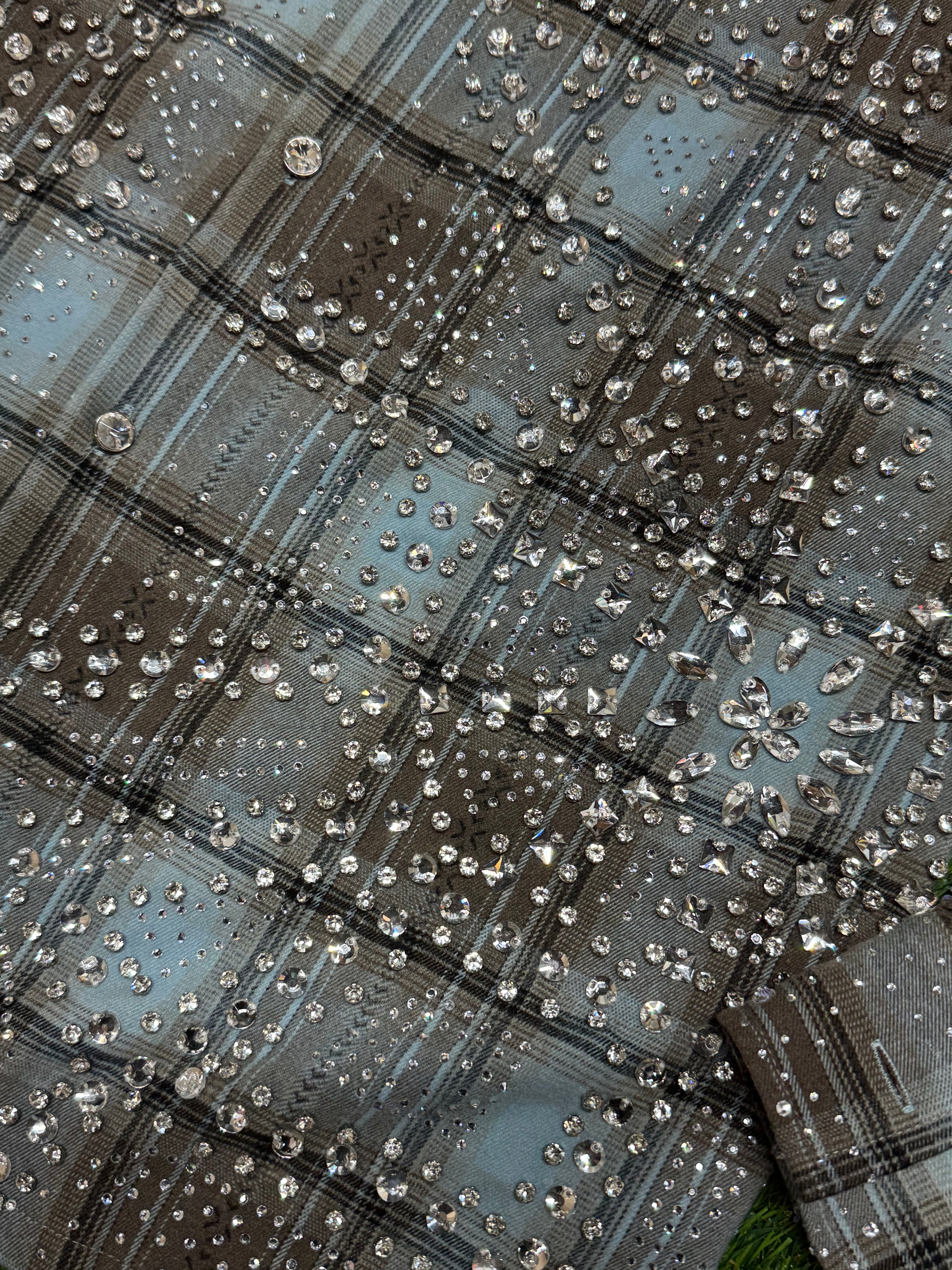 Vale Forever Ocean Flannel Rhinestone Shirt