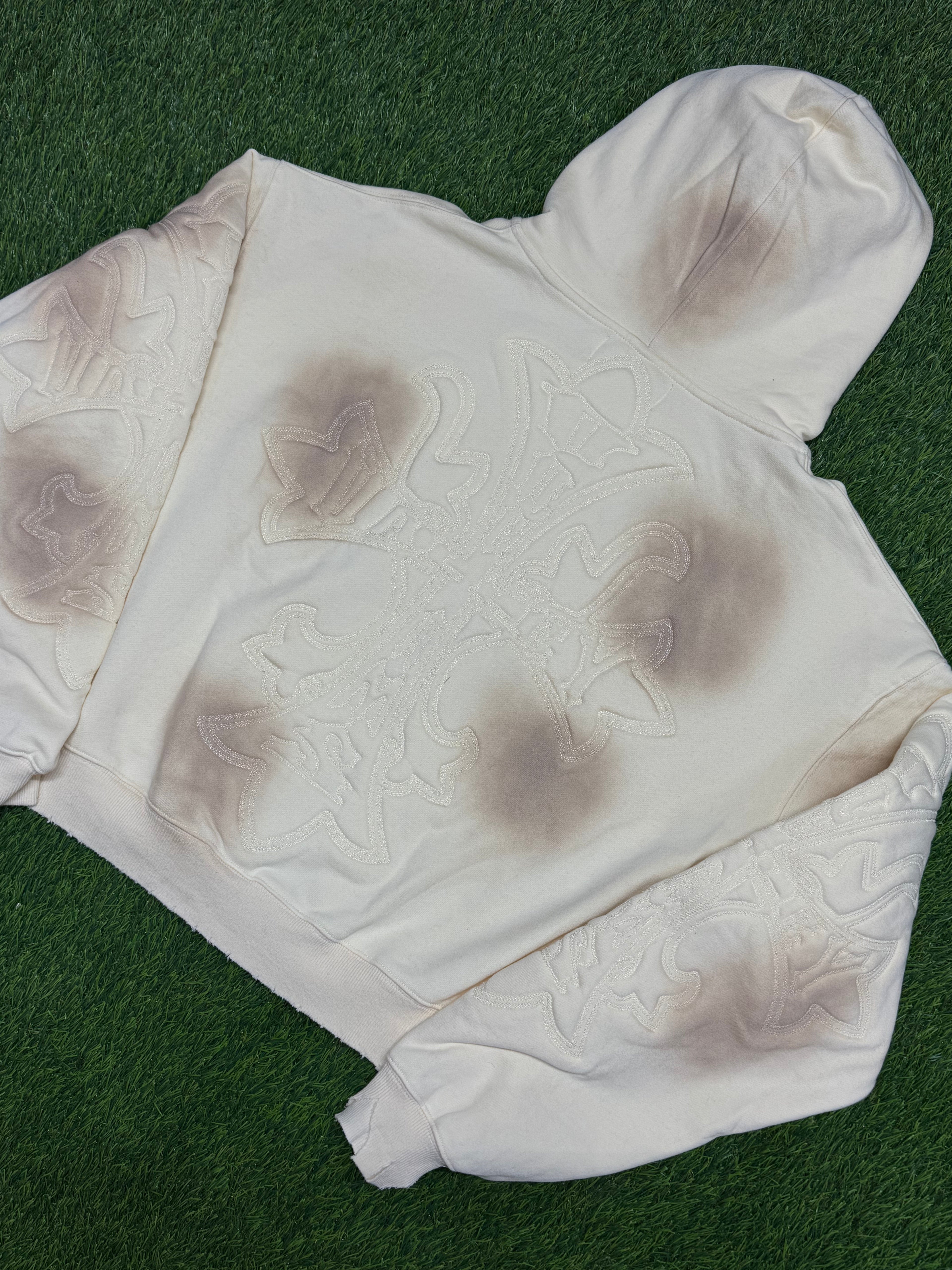 Vale Forever Carver Zip Up Hoodie in cream